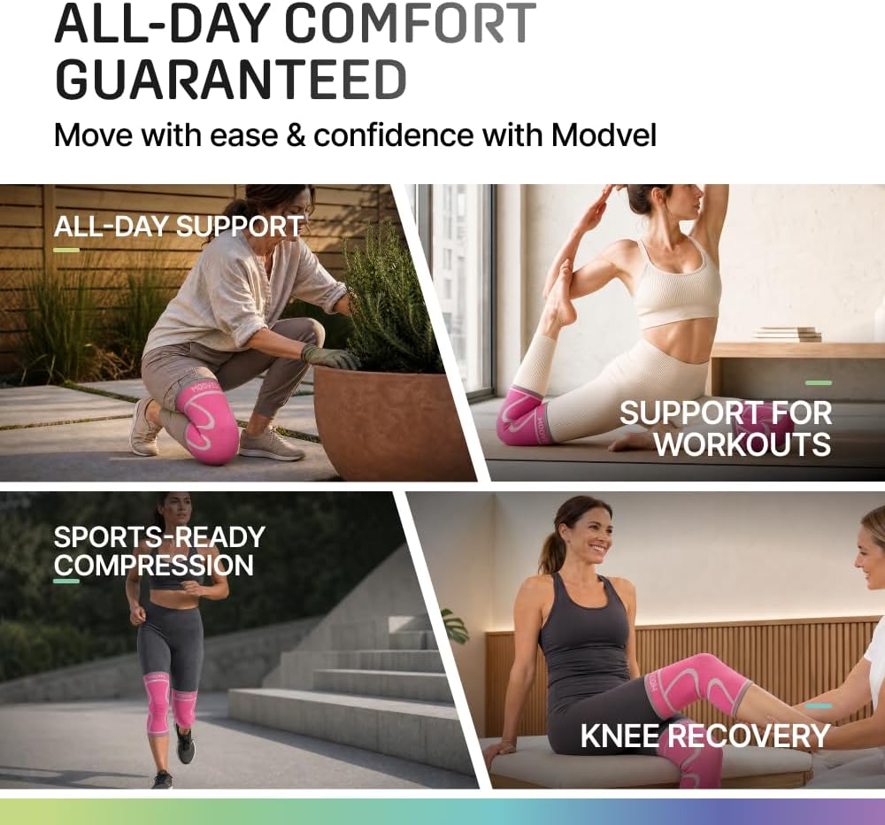 Knee Compression Sleeves 2-Pack – Support for Active Living