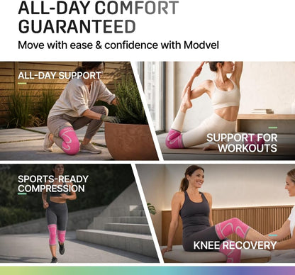 Knee Compression Sleeves 2-Pack – Support for Active Living