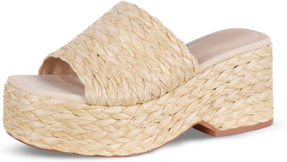 Platform Espadrille Wedge Sandals for Women | Bohemian Slides