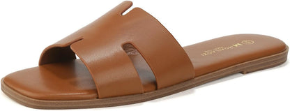 Women's Memory Foam Slide Sandals | Dressy Flat Sandals
