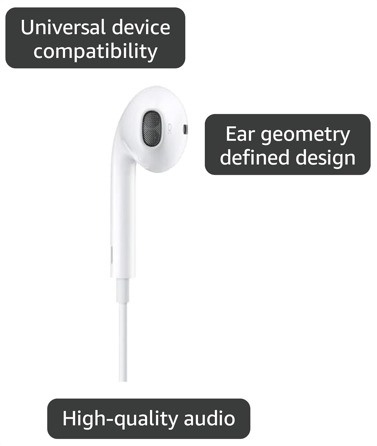 Wired Earbuds with USB-C, Lightning & 3.5mm Options