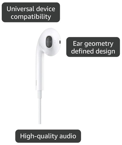 Wired Earbuds with USB-C, Lightning & 3.5mm Options