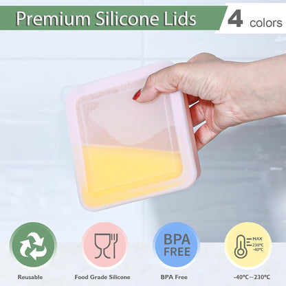 Silicone Freezer Trays with Lids – 2-Cup Portion Control 4-Pack