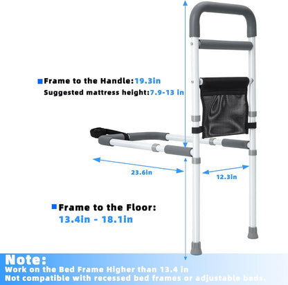 Bed Rails with Support Legs for Enhanced Bedside Stability