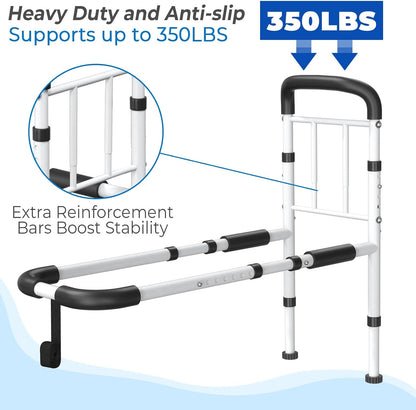 Bed Rails with 350 LB Capacity – Curved & Straight Handles