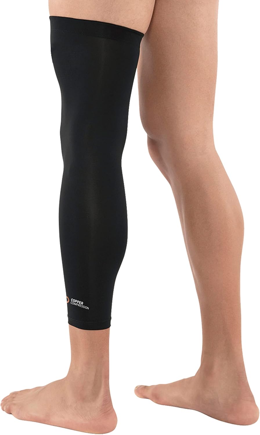 Copper-Infused Knee Compression Sleeve – Leg Support Brace