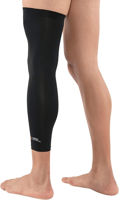 Copper-Infused Knee Compression Sleeve – Leg Support Brace
