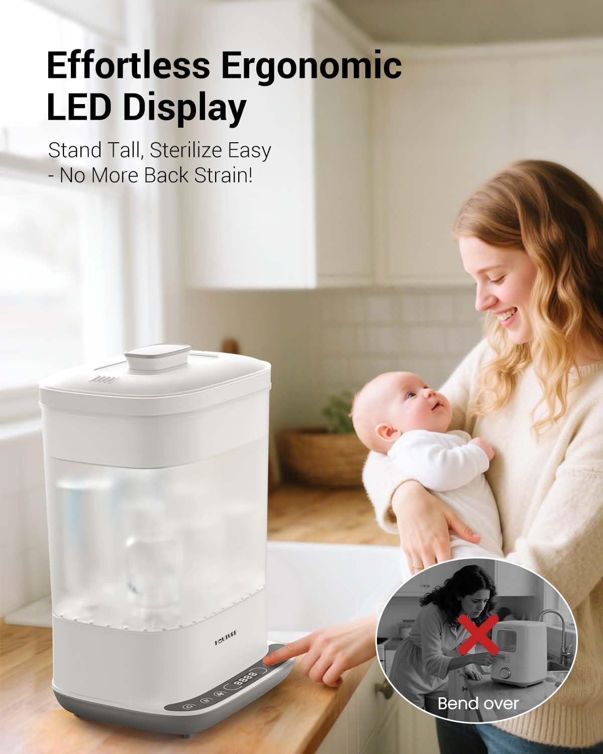 6-in-1 Baby Bottle Sterilizer and Dryer | Large Capacity