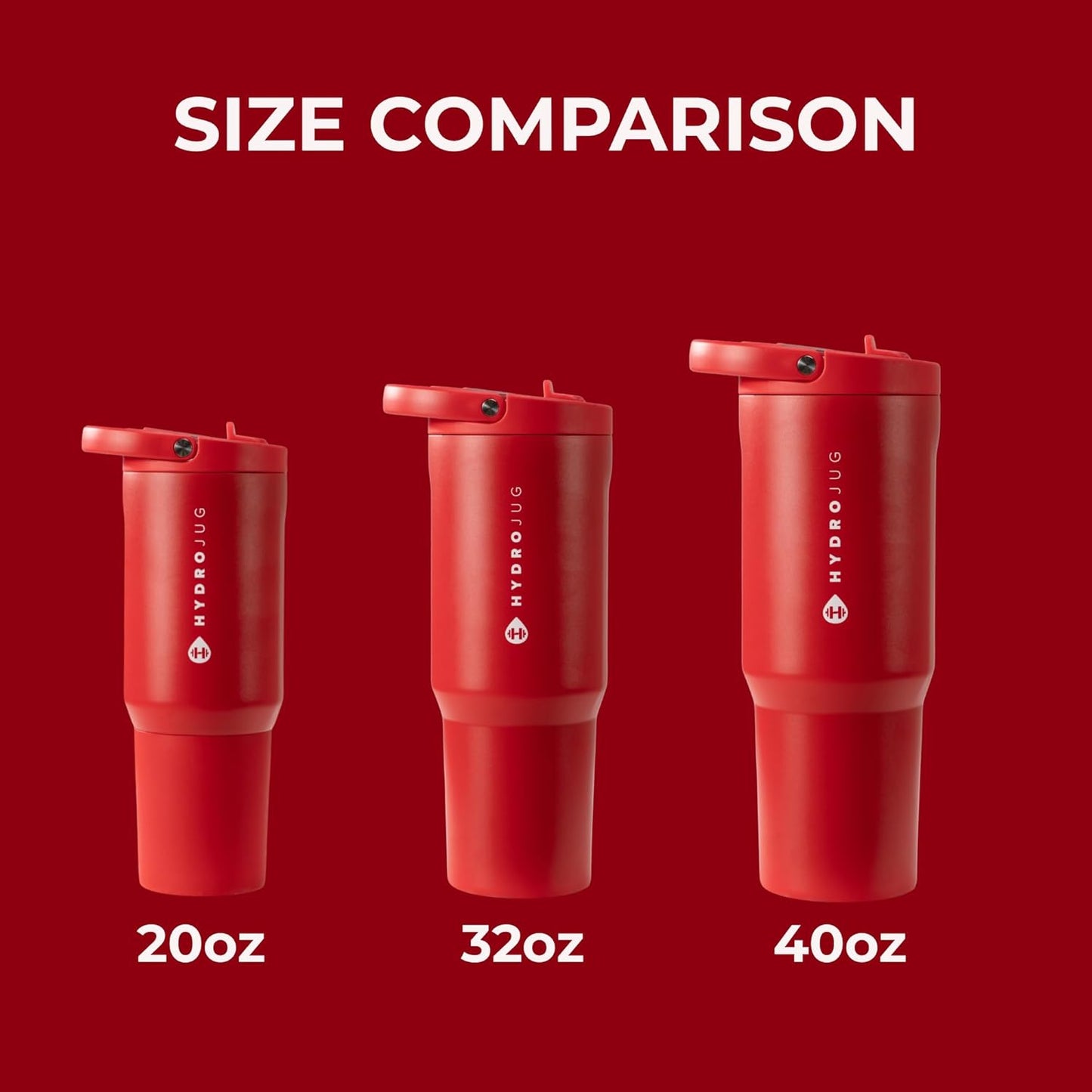 Insulated Stainless Steel Tumbler with Straw - 20oz, 32oz, 40oz