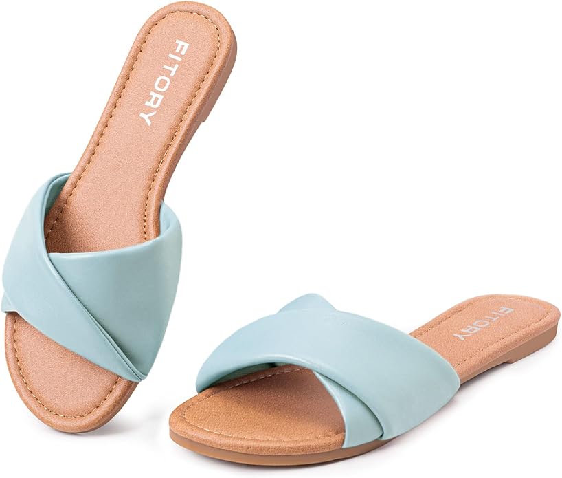 Premium Leather Slide Sandals for Women | Soft & Versatile