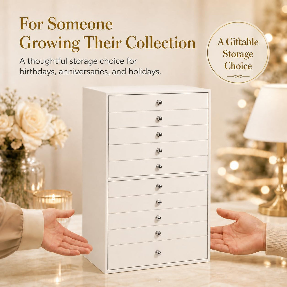 10-Drawer Jewelry Organizer Case | Premium Storage System