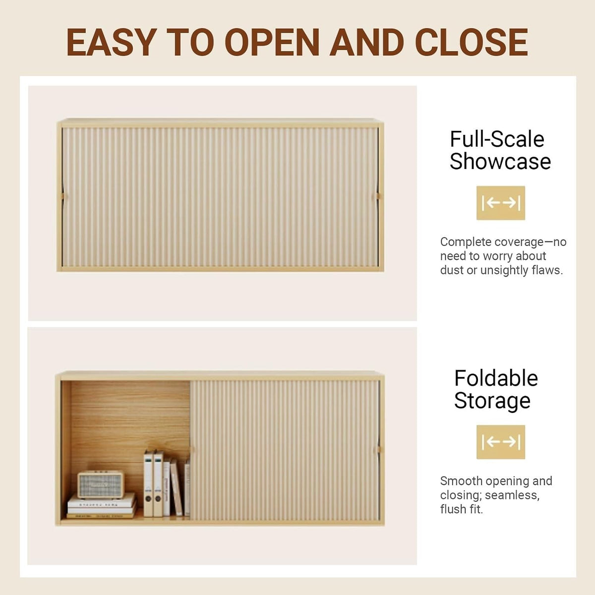 Magnetic Blackout Accordion Door Curtain for Kitchen & Closet