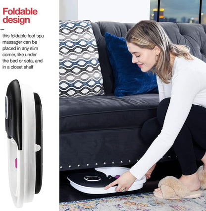 Heated Foot Spa with Massage Jets & Remote – Collapsible Design