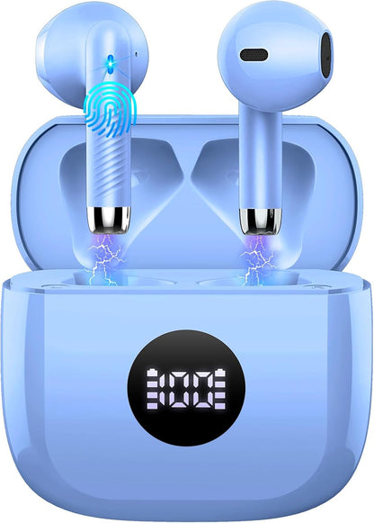 Wireless Bluetooth 5.4 Earbuds with LED Display & 6D Stereo