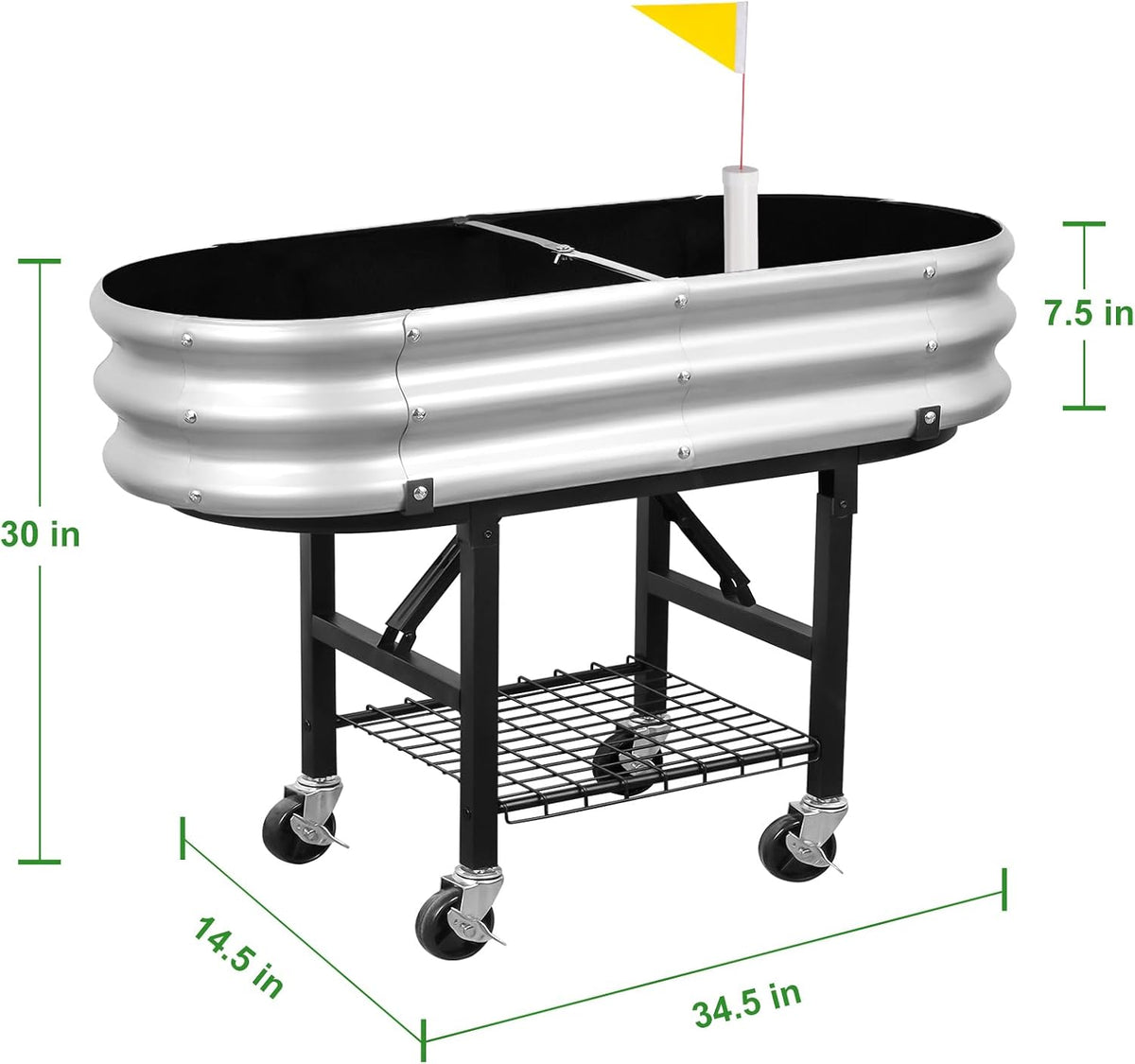 Self-Watering Raised Garden Bed with Legs & Wheels
