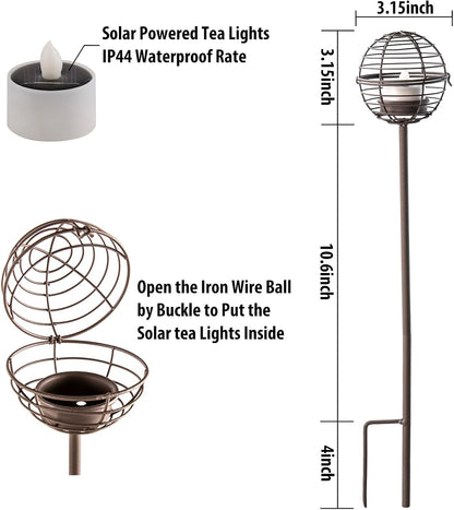 Solar Pathway Lights - Flickering Candle Stake & Hanging