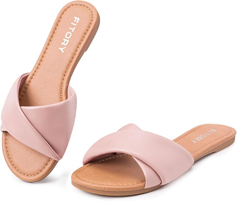 Premium Leather Slide Sandals for Women | Soft & Versatile