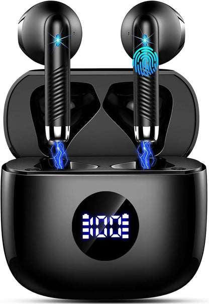 Wireless Bluetooth 5.4 Earbuds with LED Display & 6D Stereo