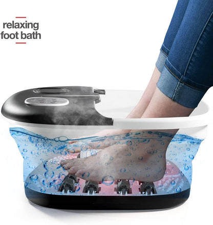 Heated Foot Spa with Massage Jets & Remote – Collapsible Design