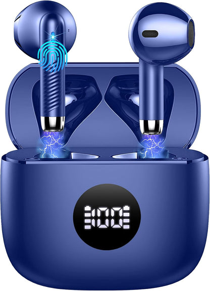 Wireless Bluetooth 5.4 Earbuds with LED Display & 6D Stereo
