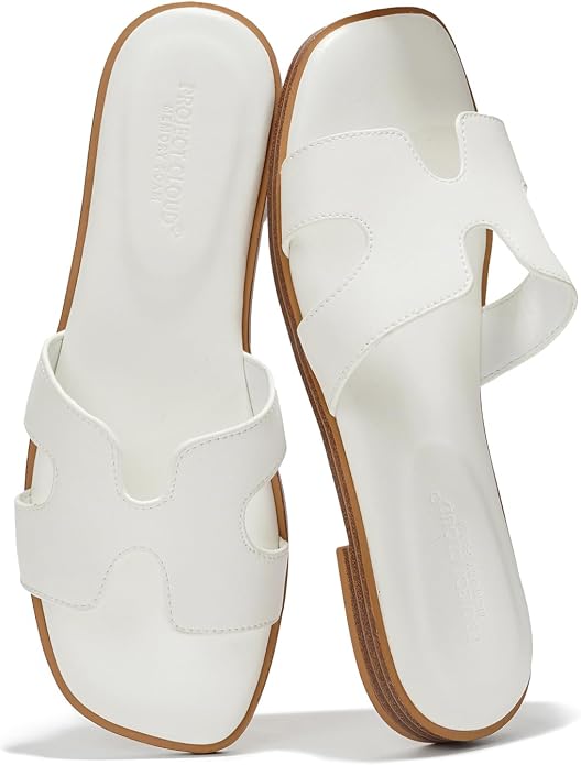 Genuine Leather Sandals with Memory Foam Insole for Women