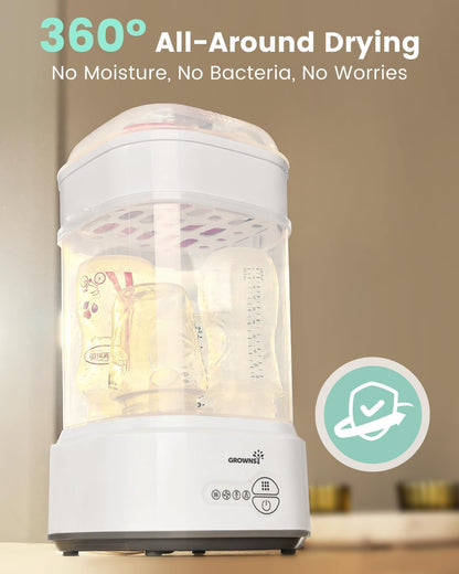Compact Baby Bottle Sterilizer & Dryer with Fast Sanitization