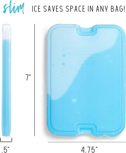 XL Slim Ice Packs for Lunch Boxes & Coolers - 4 or 8 Pack