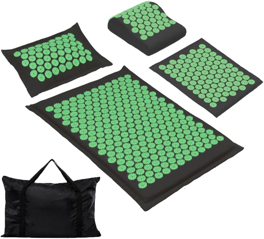 Acupressure Mat & Pillow Set with Carry Bag