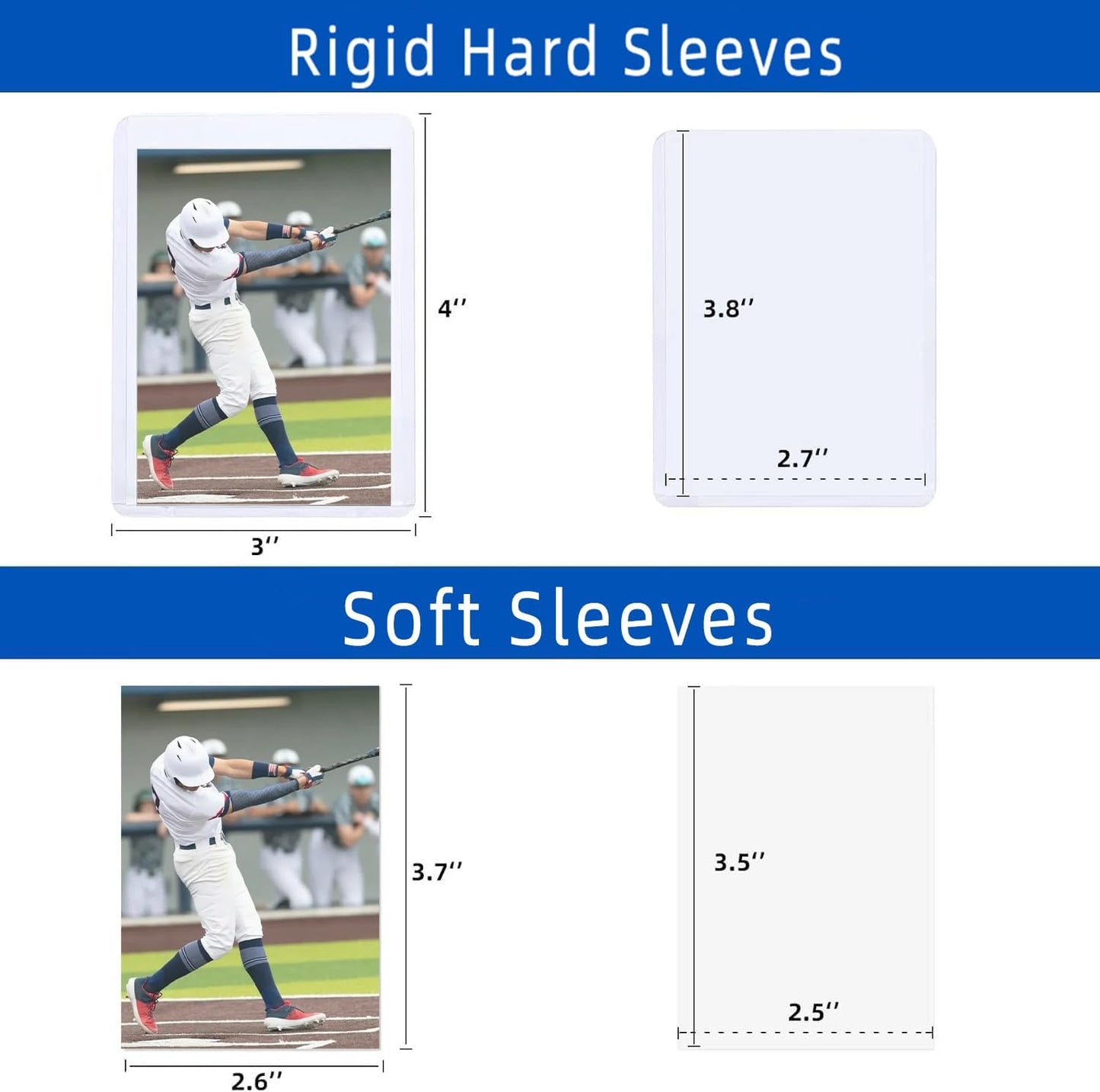 Premium Card Sleeves - Rigid & Clear Protectors for Trading Cards