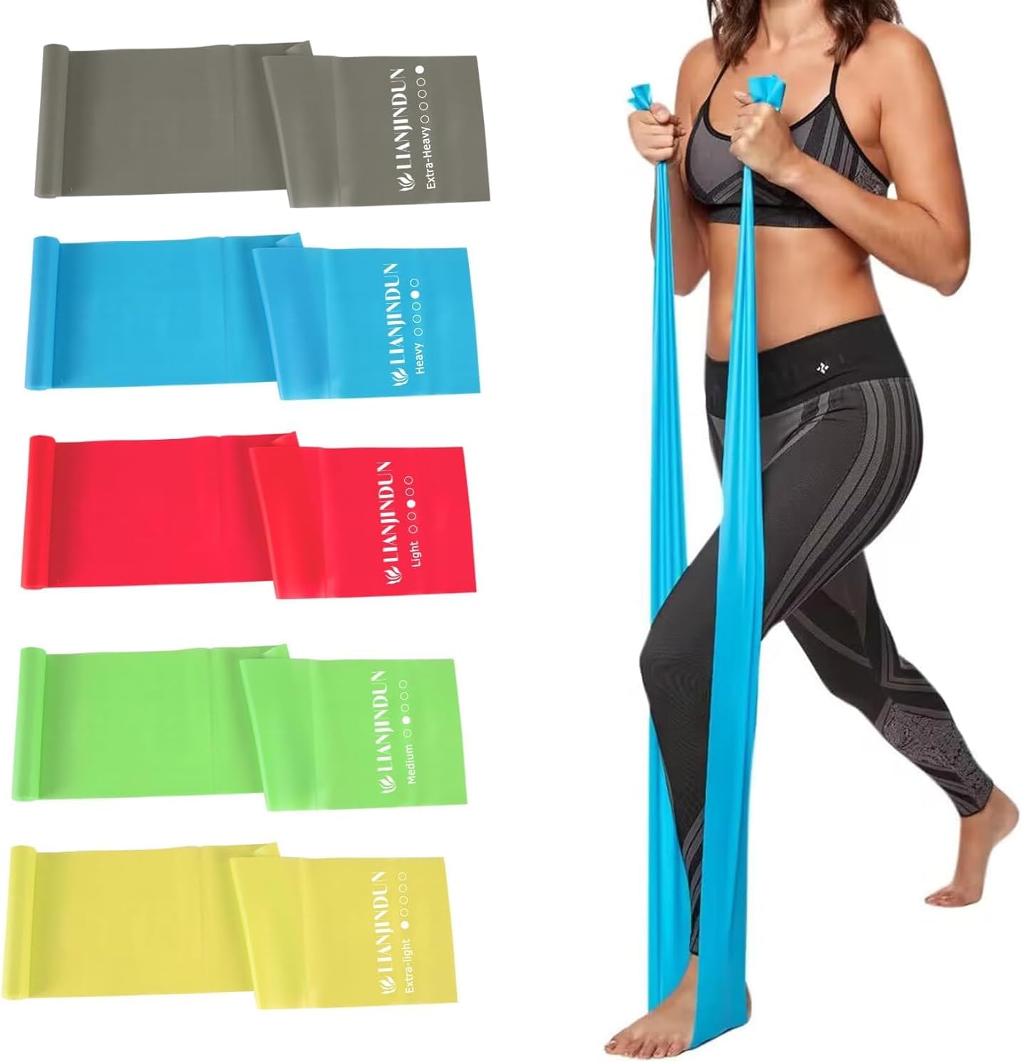 FlexCore Pro 5-Level Resistance Bands Set - Latex-Free TPE – TheGivenGet