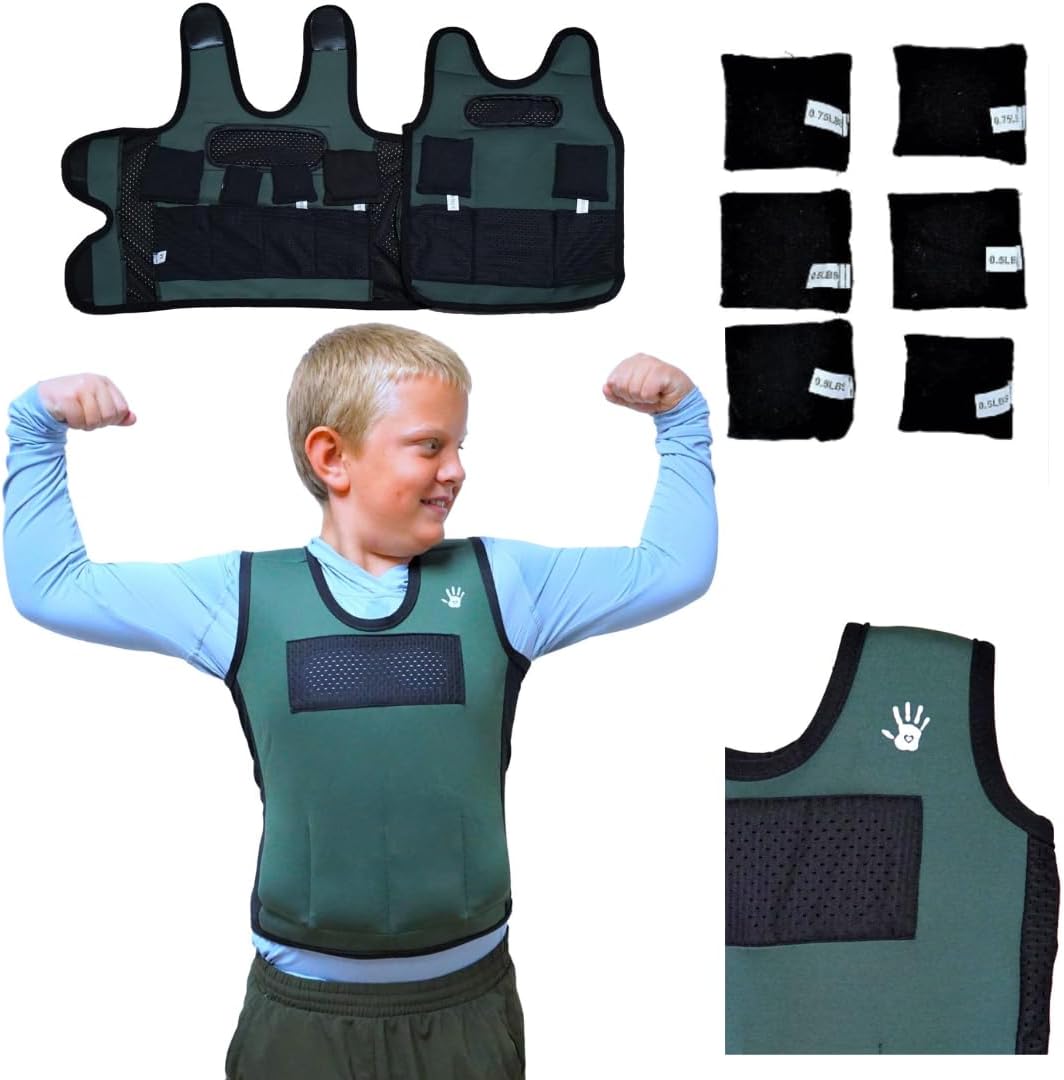 Kids Weighted Compression Vest - Adjustable Sensory Support Tool