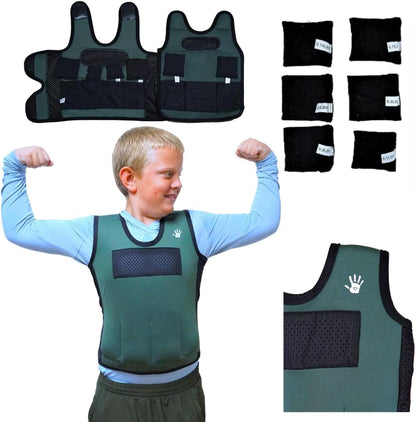 Kids Weighted Compression Vest - Adjustable Sensory Support Tool