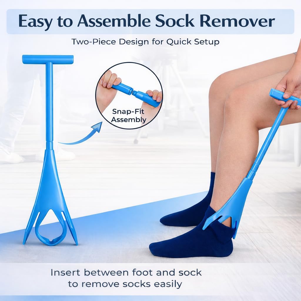 4-in-1 Sock Aid Kit with Remover, Leg Lifter & Car Handle