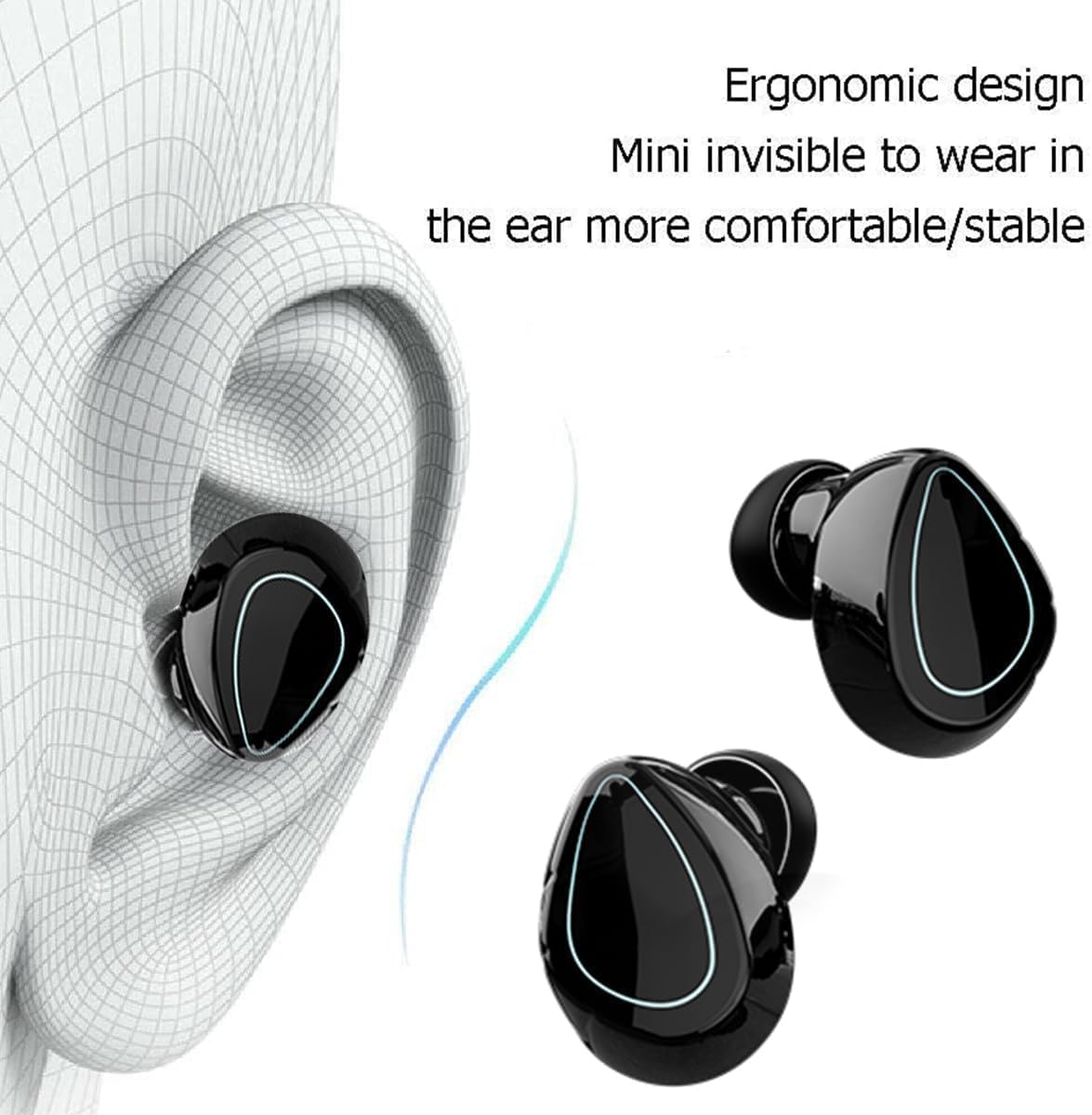 Bluetooth 5.4 Wireless Earbuds with Noise Cancelling & IPX7