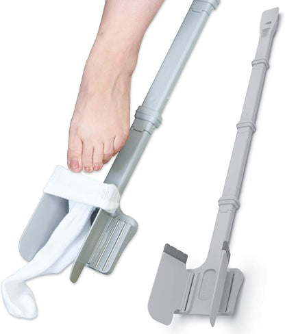 Adjustable Sock Aid with Remover Tool – No Bending Required