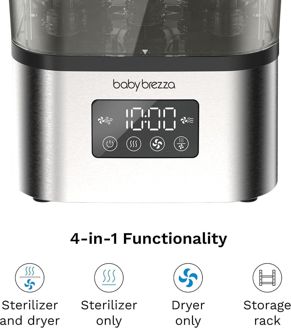 10-Minute Bottle Sterilizer & Dryer - Fits 8 Bottles