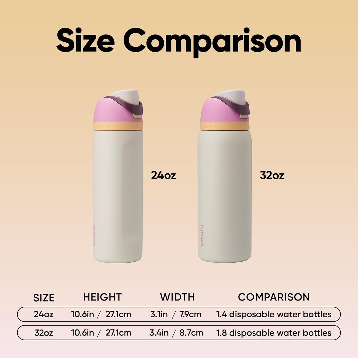 Insulated Stainless Steel Water Bottle with Straw - 24 Oz