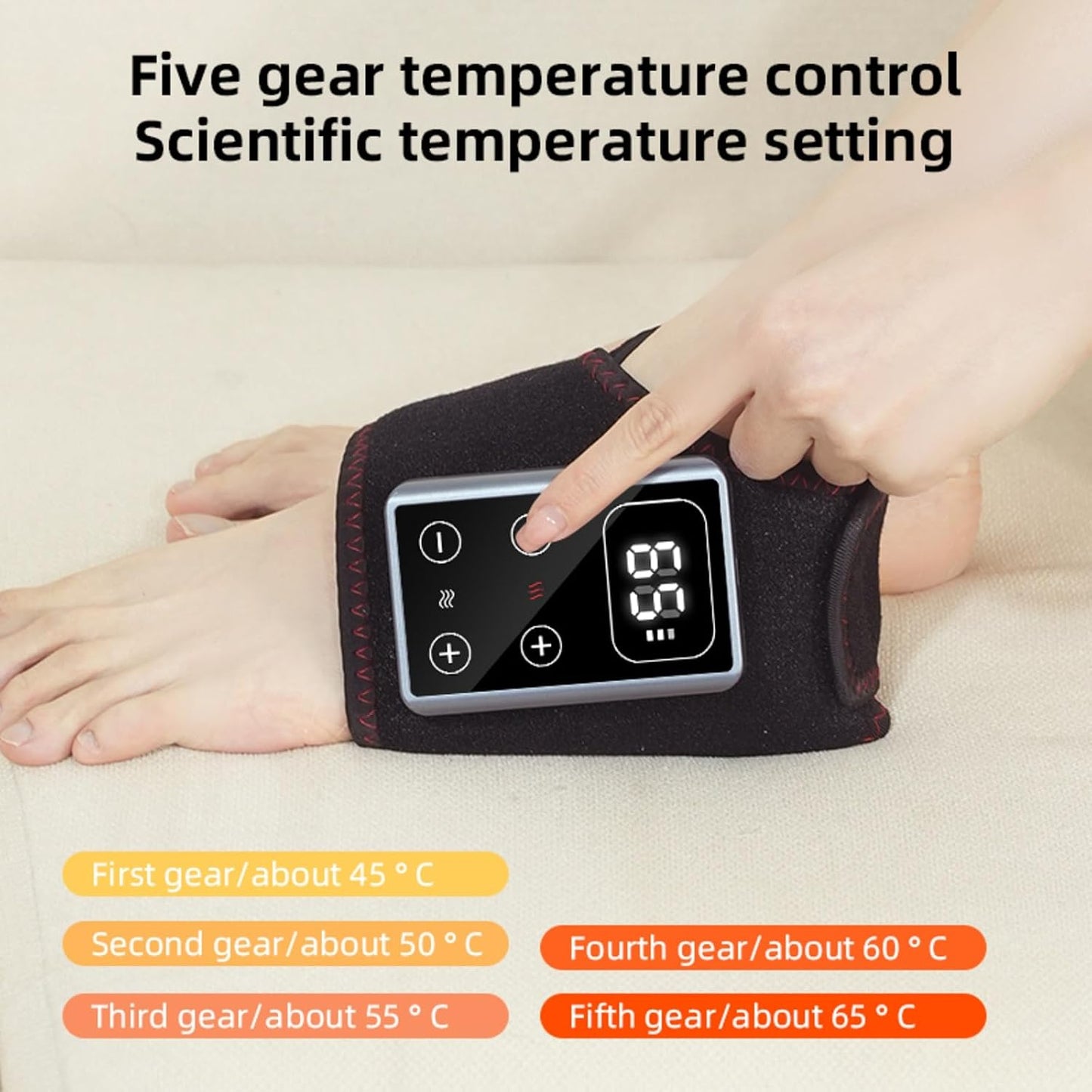 Cordless Foot Massager with Red Light Therapy & Heat