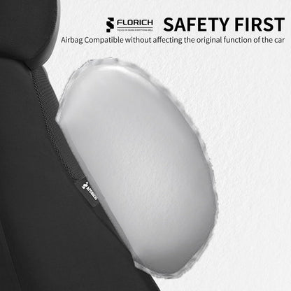 Premium Car Seat Covers Full Set - Universal Fit 5 Seats