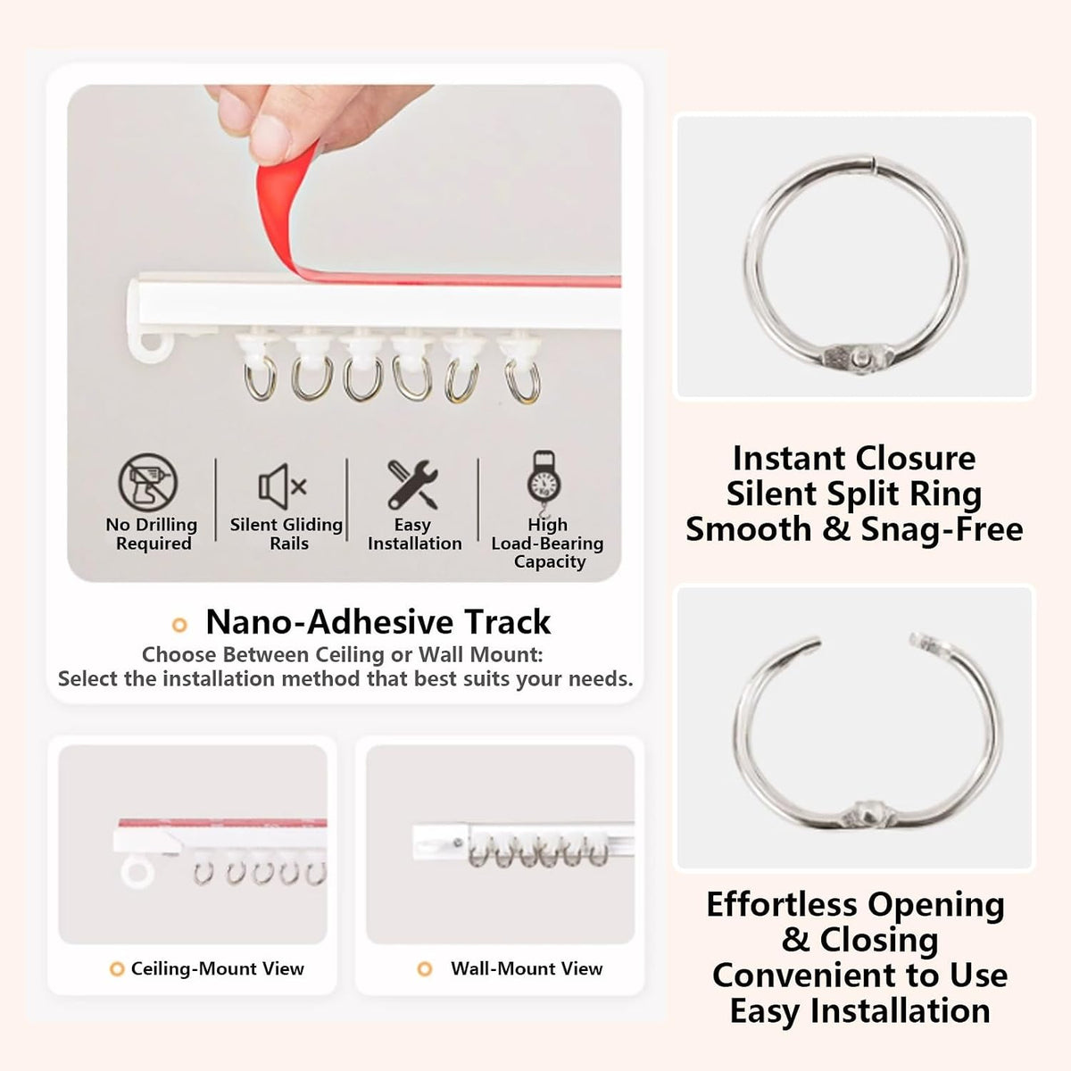 Magnetic Cabinet Curtain - No-Drill Under Sink Door Alternative