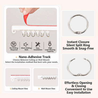Magnetic Cabinet Curtain - No-Drill Under Sink Door Alternative