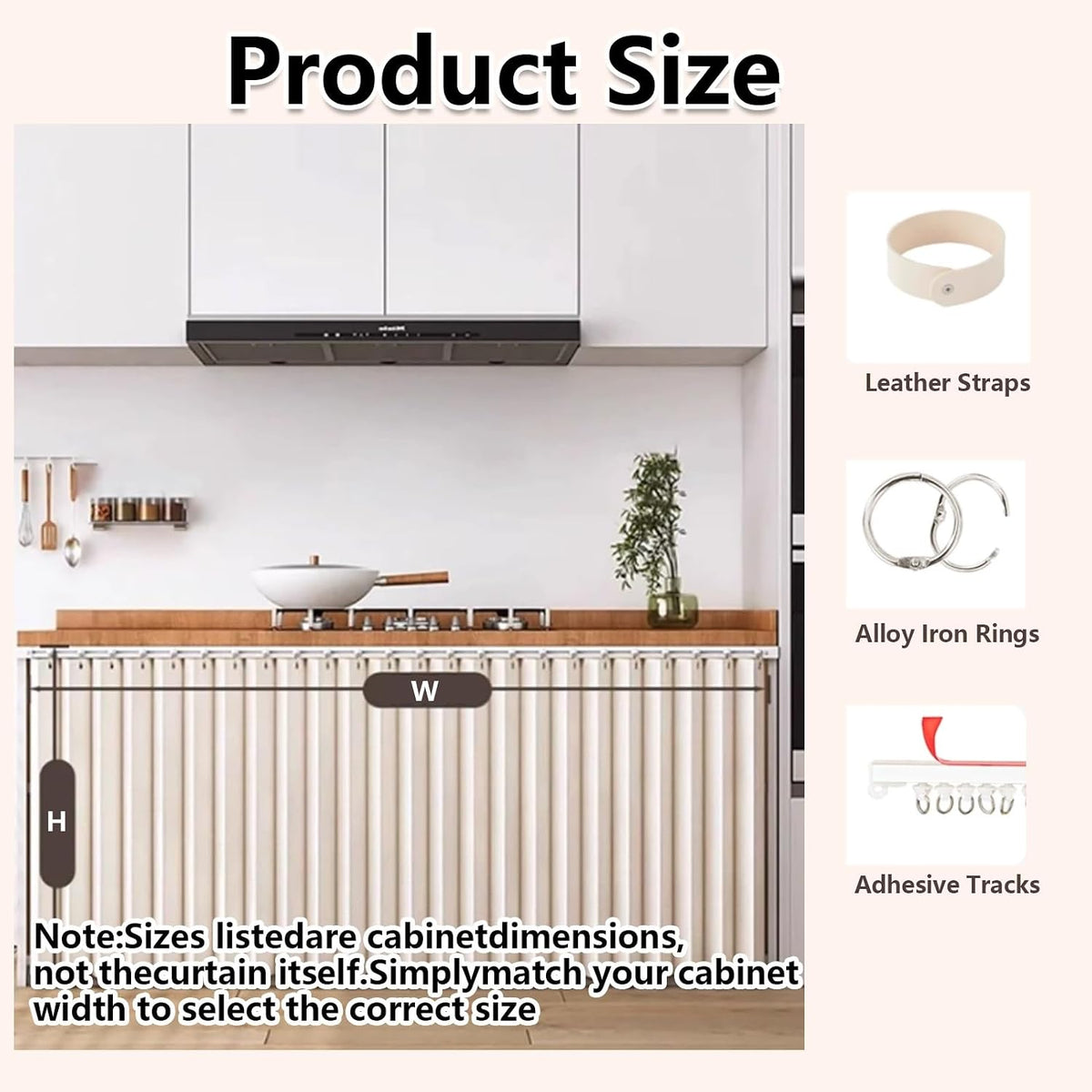 Magnetic Cabinet Curtain - No-Drill Under Sink Door Alternative