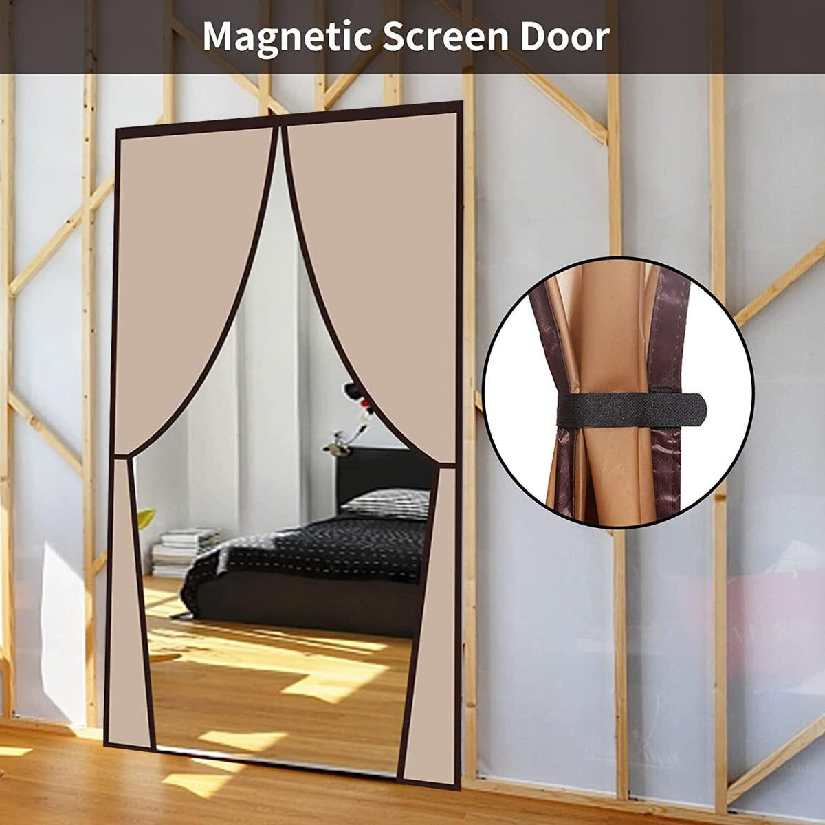 Magnetic Insulated Door Curtain - Thermal Auto-Close Screen