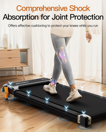 Dual-Sided Walking Pad with Incline - 2in1 Home Treadmill