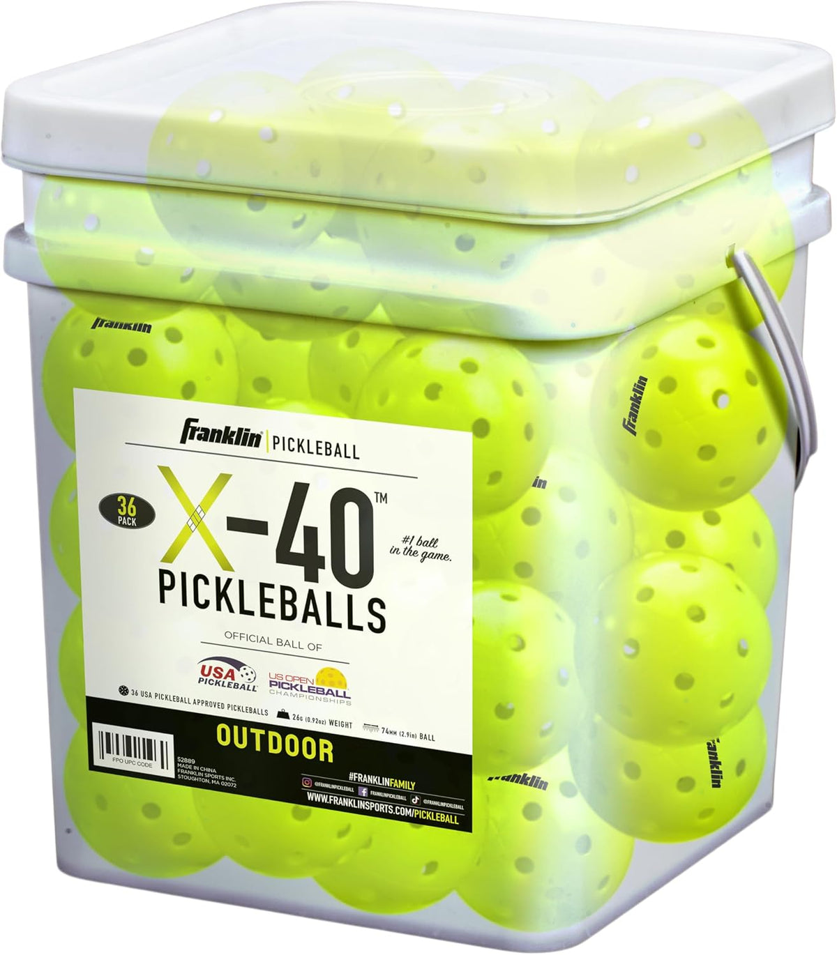 Official Outdoor Pickleballs - Tournament Grade Performance