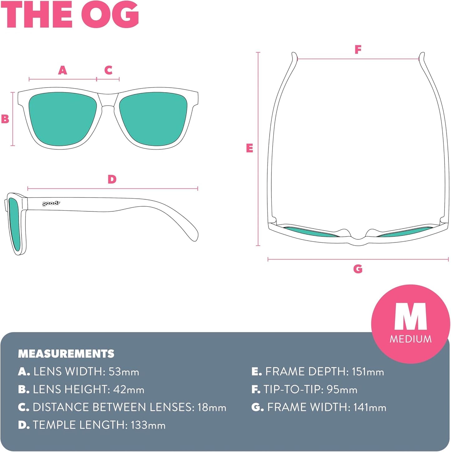 Polarized No-Slip Sunglasses – UV400 Protection, Medium Fit