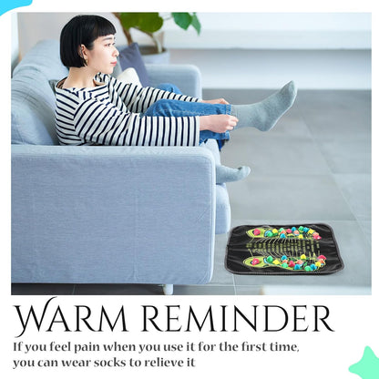 Foot Acupressure Massage Mat with Natural Stones