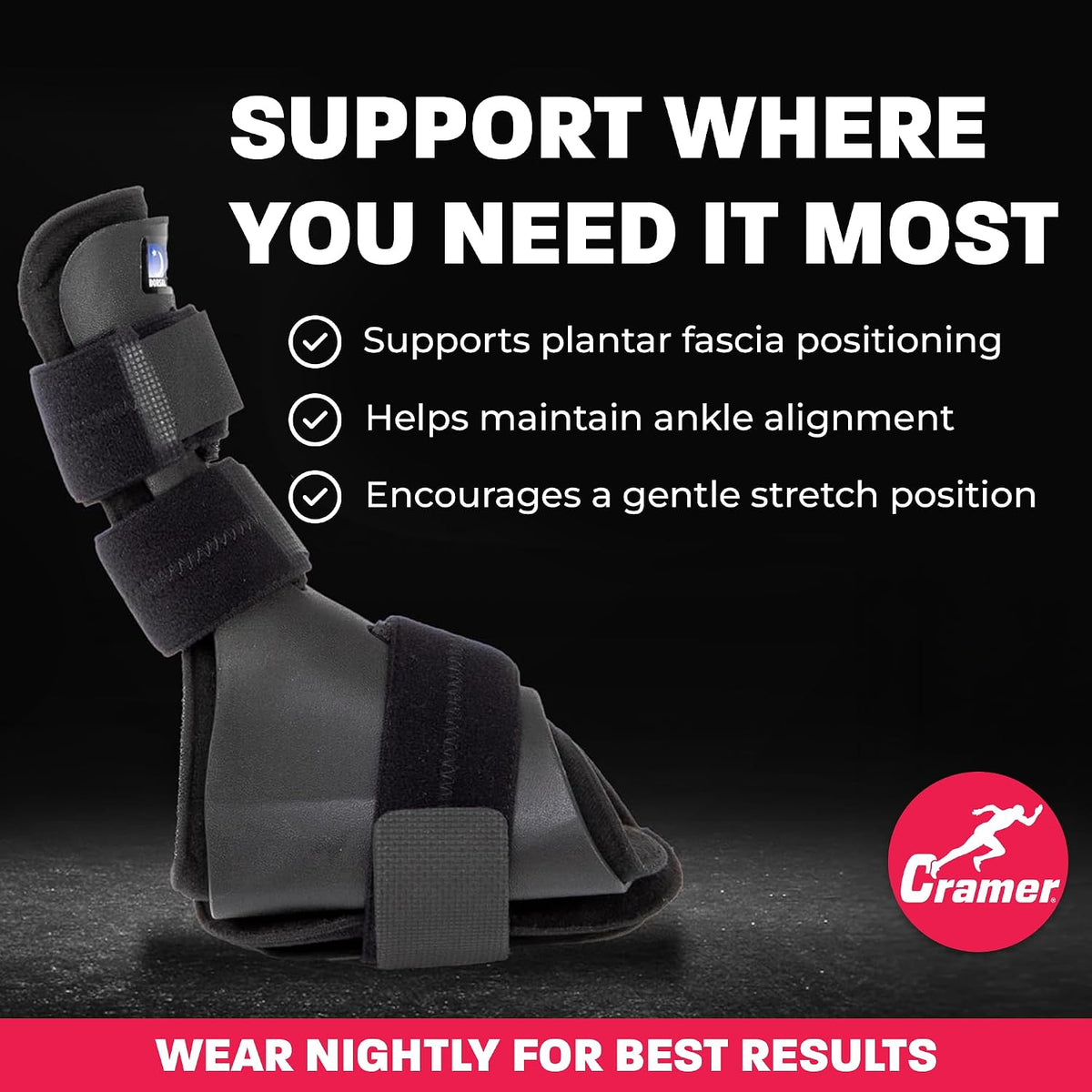 Dorsal Night Splint - Adjustable Arch Alignment Sleep Brace
