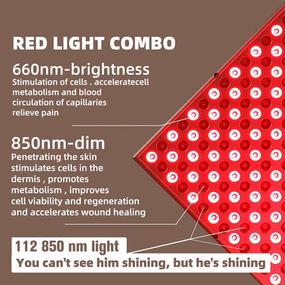 45W Red Light Therapy Panel - 660nm & 850nm Dual Wavelength