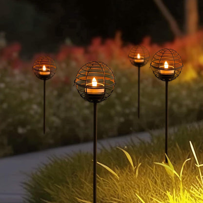 Solar Pathway Lights - Flickering Candle Stake & Hanging